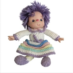 4/$25! Vintage 1980s Crocheted Ice Cream Doll